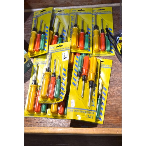 577 - 10x New Screwdriver Pack