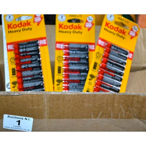 1 - Box of Kodak Heavy Duty AAA Batteries