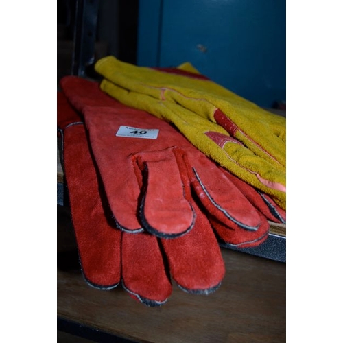 40 - 2x Pair of New Welding Gloves