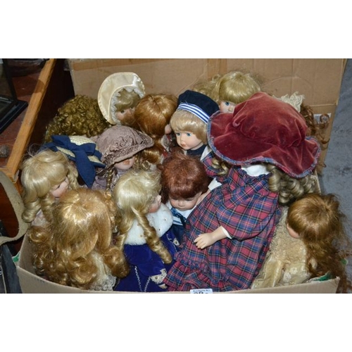 790 - Large Box of Porcelain Dolls