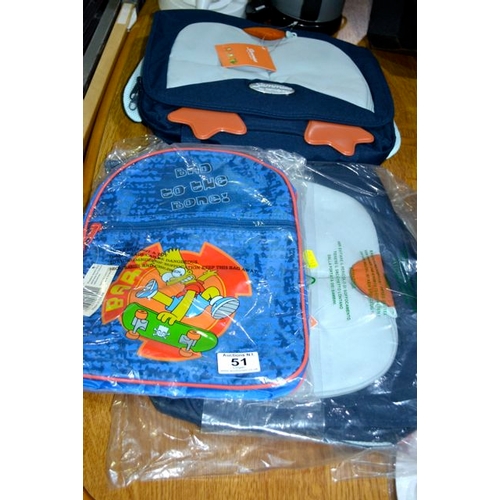 51 - 3x New Schoolbag