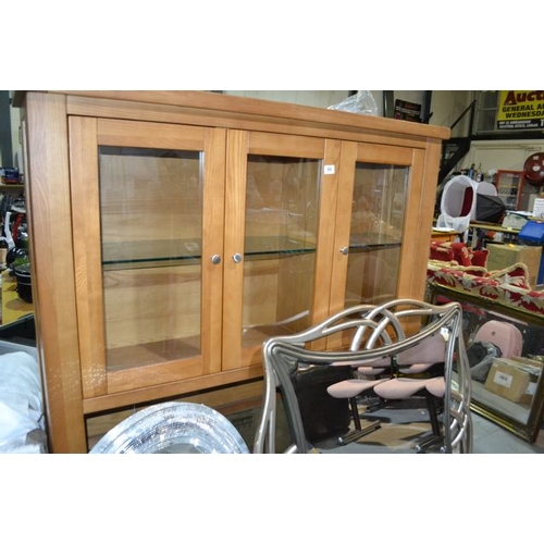 88 - New Oak Glazed Hutch