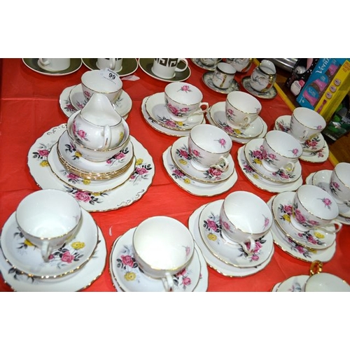 99 - Large Royal Vale Floral Teaset