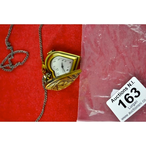 163 - Heart Shaped Pocket Watch