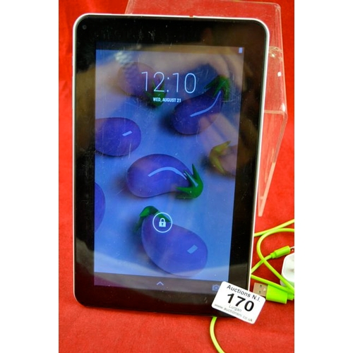 170 - White Cased Android Tablet with Charger