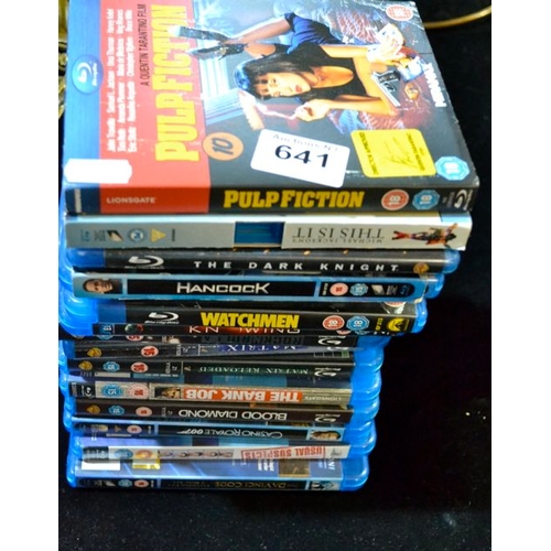 641 - Stack of 15 Blu Rays