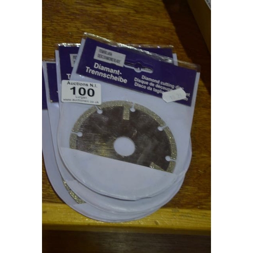 100 - 4x Diamond Cutting Disc