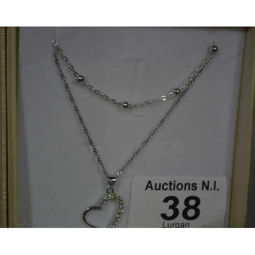 38 - Silver Necklace + Bracelet