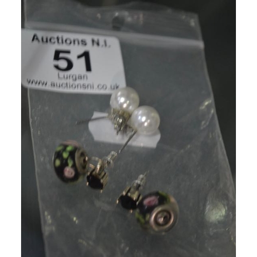 51 - Two Pairs of earrings