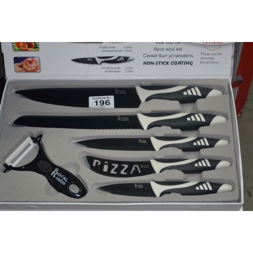 196 - Black Swiss Knife Set