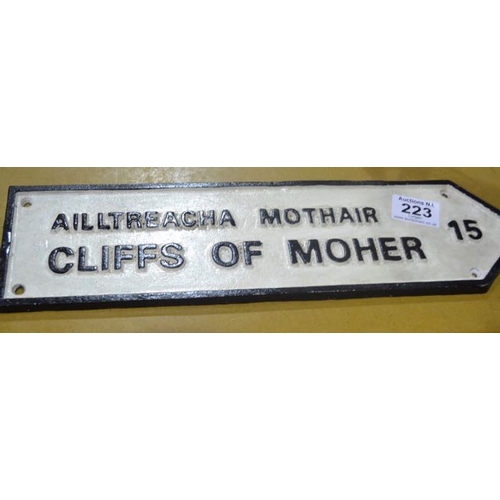 223 - Cast Iron Cliffs of Moher Sign