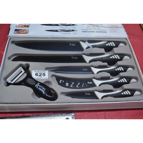 625 - Black Swiss Knife Set