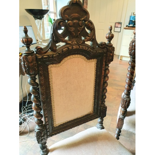 395B - Victorian Dark Oak Dining Table with 8 Chairs - Excellent Condition - Lion & Dragon Detail - Origina... 