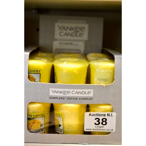 38 - Box of 18 Yankee Candle Votives - Sicillain Lemon