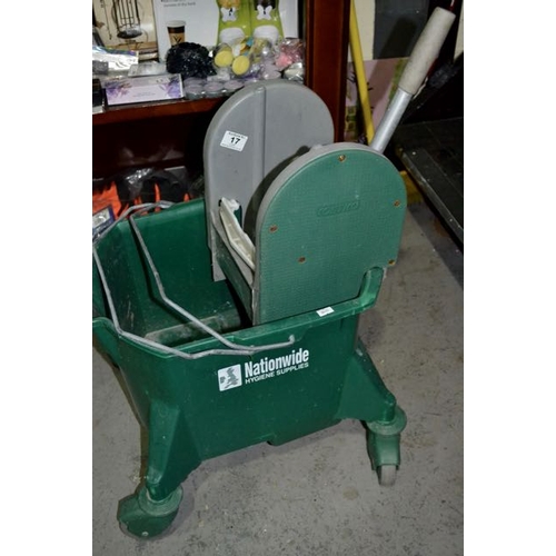 17 - Nationwide Mop Bucket with Wringer on Wheels