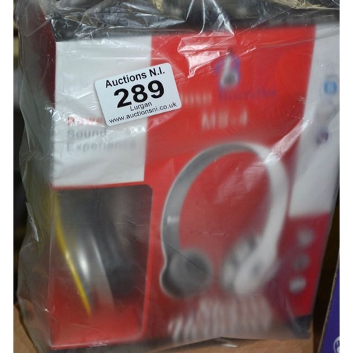 289 - New Base Booster Headphones - Yellow