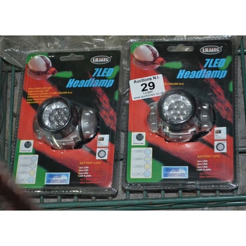 29 - 2x 7LED Headlamps