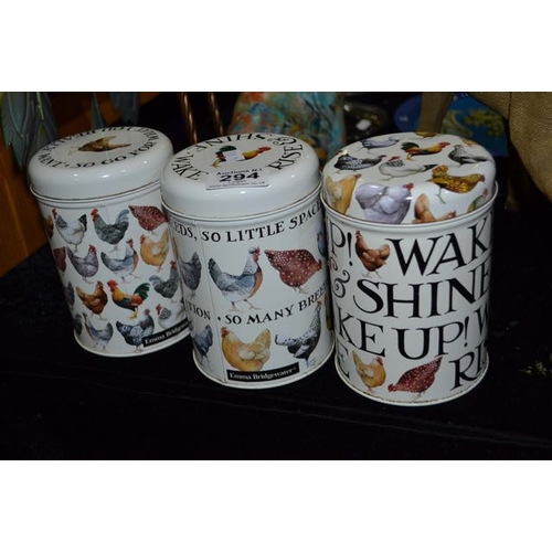 294 - Emma Bridgewater Canister x 3