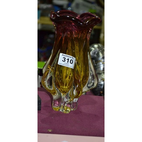 310 - Murano Style Glass Vase