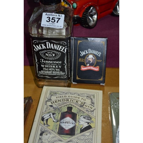 357 - Jack Daniels Light Bottle + Cards + Book