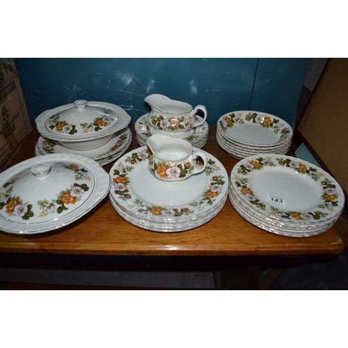 143 - Royal Tudorware Ironstone Dinner Service