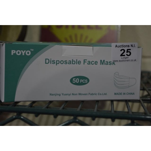 25 - Box of Disposable Face Masks