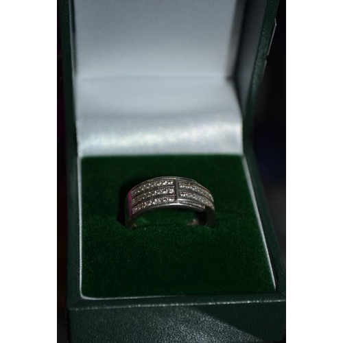 71 - Silver Ring with CZ Detail