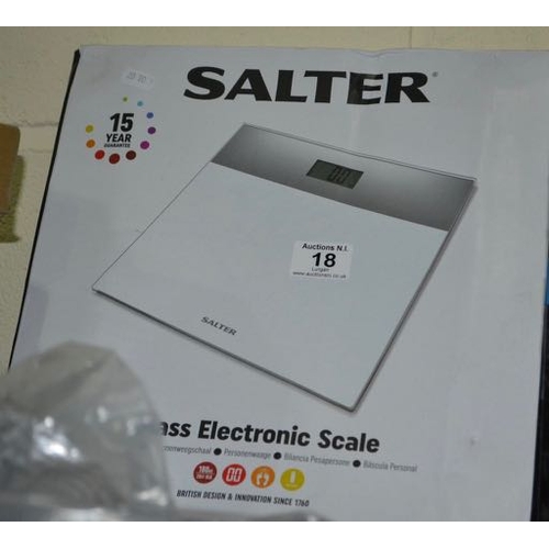 18 - Salter Glass Electronic Scale