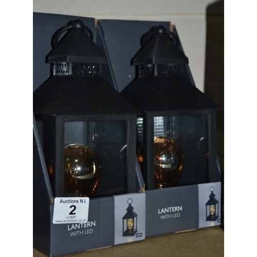 2 - Pair of Lanterns with LED