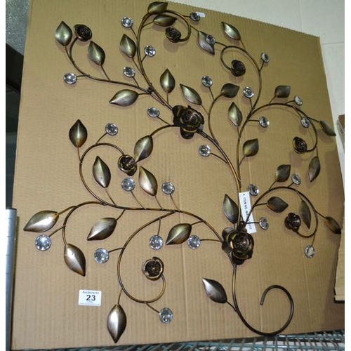 23 - Floral Metal Wall Art