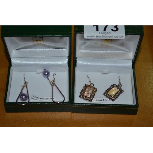 173 - Pair of Silver Earrings x2