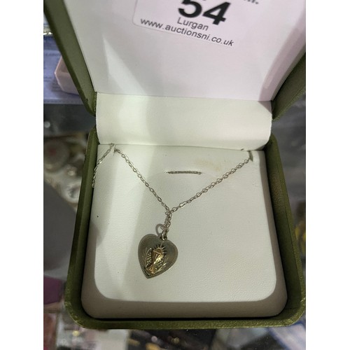 54 - Silver Heart Chalice Pendant Necklace