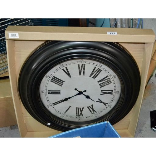 122 - Large Bronze Effect Clock