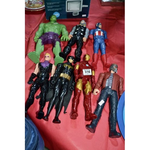 316 - Collection of Superhero Figures