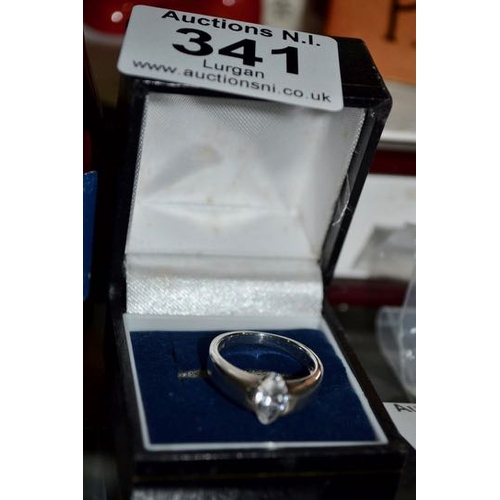 341 - Silver CZ Ring