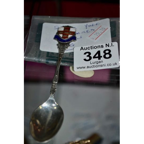 348 - Silver York Hallmarked Spoon