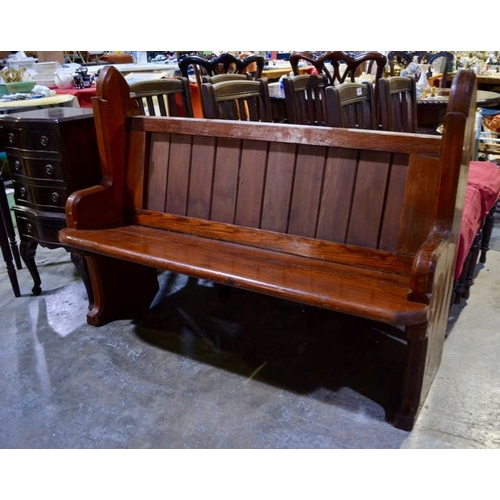 399 - Solid Pine Church Pew Appx 4.5'