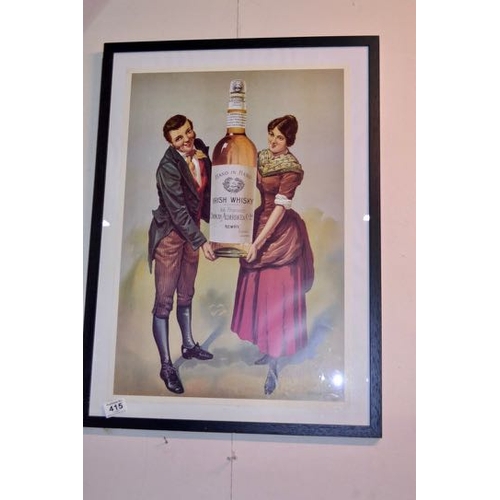 415 - Large Framed Irish Whiskey Print