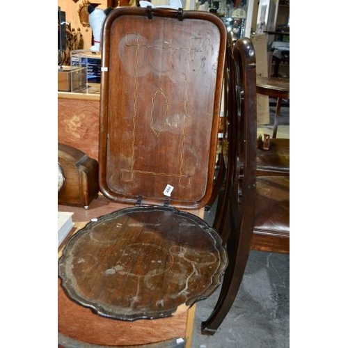 480 - Large Vintage Wooden Serving Tray x2