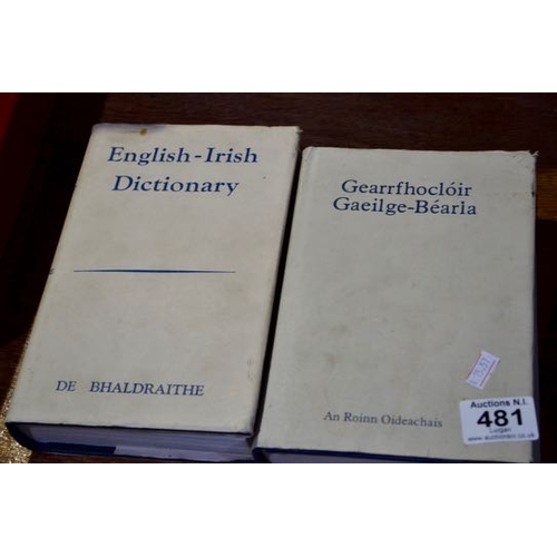 481 - English/Irish Book x2