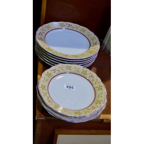 495 - 6x Wedgwood Plates + 4x Wedgwood Bowls - New England Collection Maine