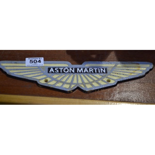 504 - CAst Aston Martin Sign