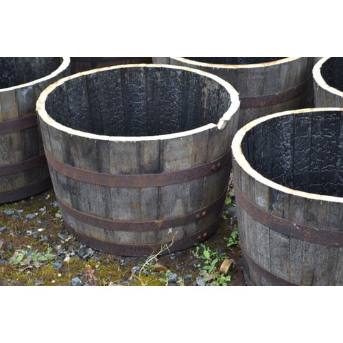 389 - Half Size Oak Whiskey Barrel