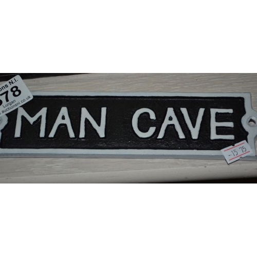 578 - Cast Man Cave Sign