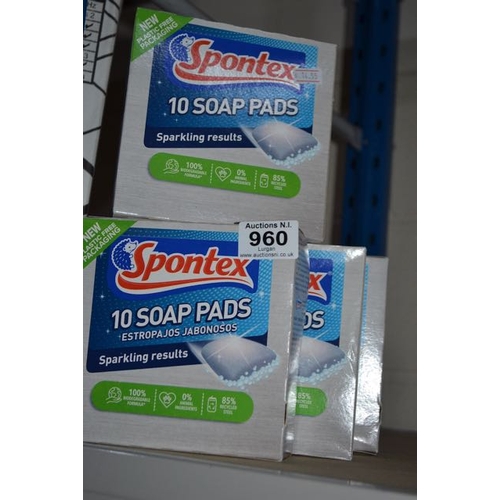 960 - 5 x 10 Spontex Soappads