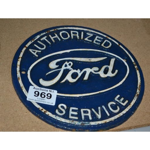 969 - Cast Ford Sign