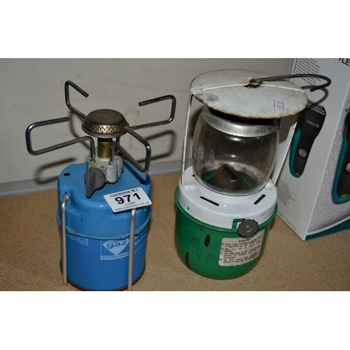 971 - Camping Gas Stove And Lamp