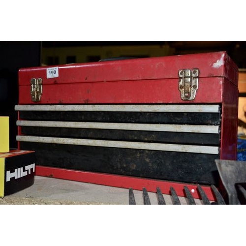 190 - Red Metal Tool Chest
