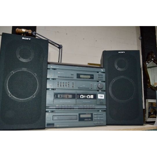 196 - Matsui Sound System With Pair Of Sony Speakers