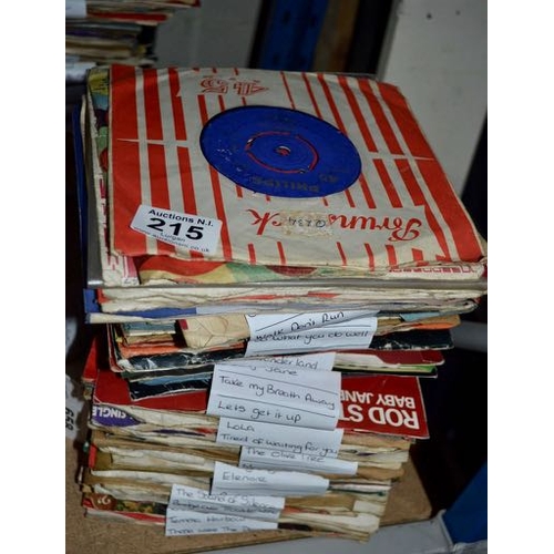 215 - Stack of Appx 100 Singles